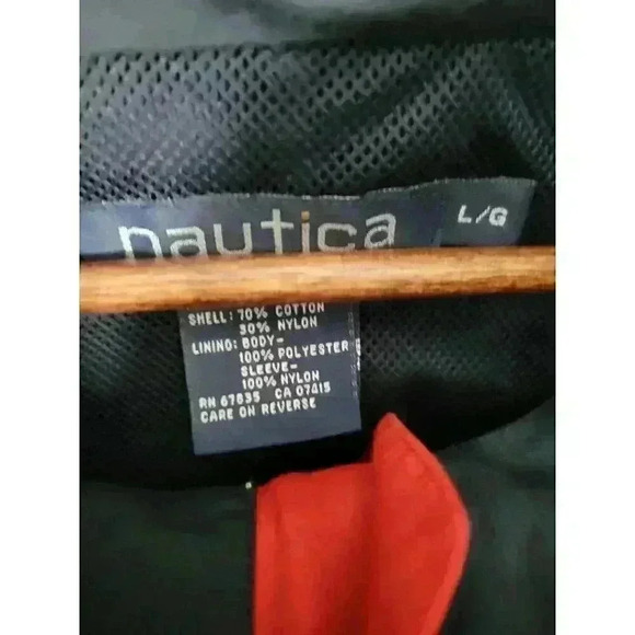 VINTAGE Nautica Jacket Mens Size Large Blue Full Zip Windbreaker Yachting 90s - Picture 3 of 9
